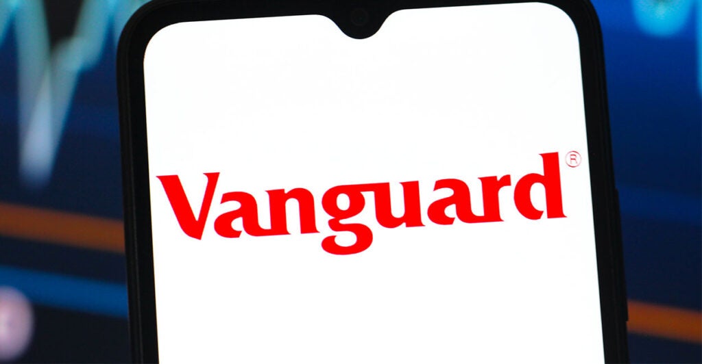 CANADA - 2025/04/01: In this photo illustration, the Vanguard Group logo is seen displayed on a smartphone screen. (Photo Illustration by Thomas Fuller/SOPA Images/LightRocket via Getty Images)