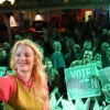 Green Party candidate and winner Hannah Spencer celebrates at an election rally with supporters at The Niamos Radical Arts Centre on February 26, 2026 in Manchester, England. The Greater Manchester constituency of Gorton and Denton is holding a by-election, triggered by the resignation of former Labour MP Andrew Gwynne due to ill health, following his suspension from the party in 2025. (Photo by Ryan Jenkinson/Getty Images)