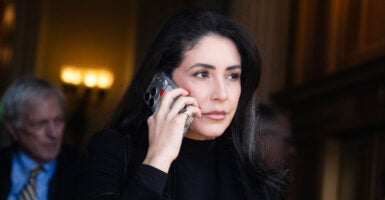 Congresswoman Anna Paulina Luna exits the Capitol Hill Club in Washington, D.C.