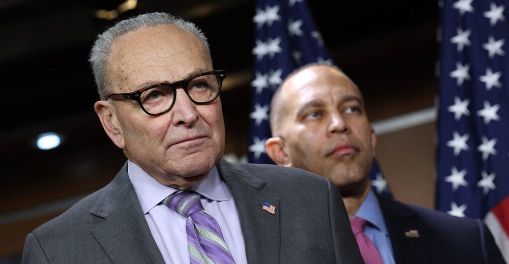 Chuck Schumer is among the senators who stuffed the government funding bill with earmarks for groups that oppose President Trump's policies.
