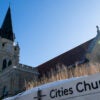 Cities Church in St. Paul, Minnesota with sign in front.