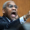 Rep. Gregory Meeks speaks during a House financial services committee hearing.