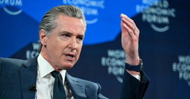 California Gov. Gavin Newsom speaks at the World Economic Forum