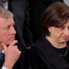 WASHINGTON, DC - FEBRUARY 24: Supreme Court Chief Justice John Roberts, and Associate Justice Elena Kagan attend the State of the Union address during a Joint Session of Congress at the U.S. Capitol on February 24, 2026, in Washington, DC. Trump delivered his address days after the Supreme Court struck down the administration's tariff strategy and amid a U.S. military buildup in the Persian Gulf threatening Iran. (Photo by Chip Somodevilla/Getty Images)