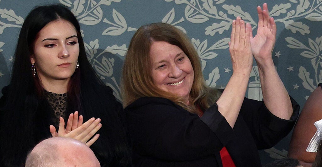 Sage Blair and Michelle Blair at the State of the Union address sharing their transgender horror story