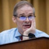 WASHINGTON, DC - FEBRUARY 11: Chairman Jim Jordan (R-OH) questions Attorney General Pam Bondi during a hearing before the House Committee on the Judiciary, at the Rayburn House Office Building in Washington, DC on February 11, 2026. (Photo by Nathan Posner/Anadolu via Getty Images)