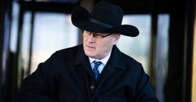 Rep. Pete Stauber, R-Minn., leaves a meeting of the House Republican Conference at the Capitol Hill Club on Wednesday, January 22, 2025.