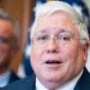UNITED STATES - AUGUST 4: Governor of West Virginia Patrick Morrisey speaks during an event where Secretary of Agriculture Brooke Rollins signed SNAP food choice waivers at the USDA Whitten Building on Monday, August 4, 2025. HHS Secretary Robert F. Kennedy Jr., also appears. (Tom Williams/CQ-Roll Call, Inc via Getty Images)