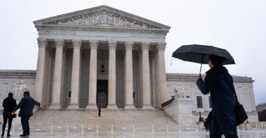 WASHINGTON, DC - FEBRUARY 20: The US Supreme Court as seen on February 20, 2026 in Washington, DC. The Supreme Court struck down the legality of President Trump's tariffs in a 6-3 ruling. (Photo by Aaron Schwartz/Getty Images)