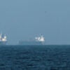 Three oil tankers sail off the coast of United Arab Emerits