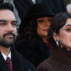 New York mayor Zohran Mamdani and his wife Rama Duwaji listen to the national anthem during his public inauguration ceremony followed by a block party at City Hall in New York on January 1, 2026. Mamdani, the young upstart of the US left, was sworn in Thursday to take over as New York mayor for a term sure to see him cross swords with President Donald Trump. After the clocks struck midnight, bringing in 2026, Mamdani took his oath of office at an abandoned subway stop to begin managing the United States' largest city. He is New York's first Muslim mayor. (Photo by TIMOTHY A.CLARY / AFP via Getty Images)