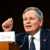 Sen. Steve Daines (R-MT) speaks during a Senate Committee on the JudiciaryHearings to examine nominations at the U.S. Capitol on Wednesday July 30, 2025.
