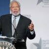 Lonnie Bunch speaking at a podium
