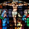 Stained glass of the Crucifixion