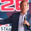 Ken Paxton speaks at a campaign event.