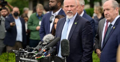 Chip Roy leads press conference.
