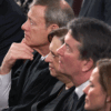 WASHINGTON, DC - FEBRUARY 24: Supreme Court Chief Justice John Roberts, Associate Justice Elena Kagan, Associate Justice Brett Kavanaugh and Associate Justice Amy Coney Barrett attend the State of the Union address during a Joint Session of Congress at the U.S. Capitol on February 24, 2026, in Washington, DC. Trump delivered his address days after the Supreme Court struck down the administration's tariff strategy and amid a U.S. military buildup in the Persian Gulf threatening Iran. (Photo by Win McNamee/Getty Images)