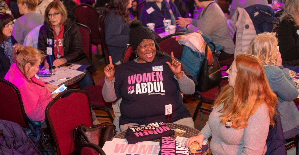 Women for Abdul campaign event.
