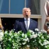 Donald and Melania Trump with the Easter Bunny.