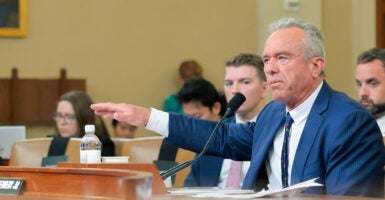 U.S. Health and Human Services Secretary Robert F. Kennedy Jr. testifies during a hearing of the House Committee on Ways and Means on Capitol Hill on April 16, 2026.