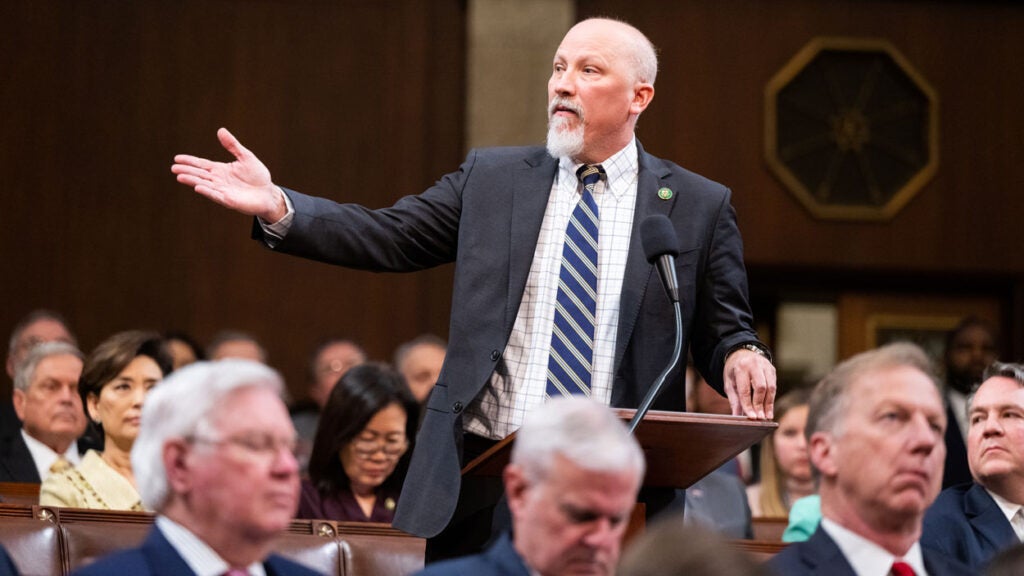 Chip Roy speaks on the House floor.