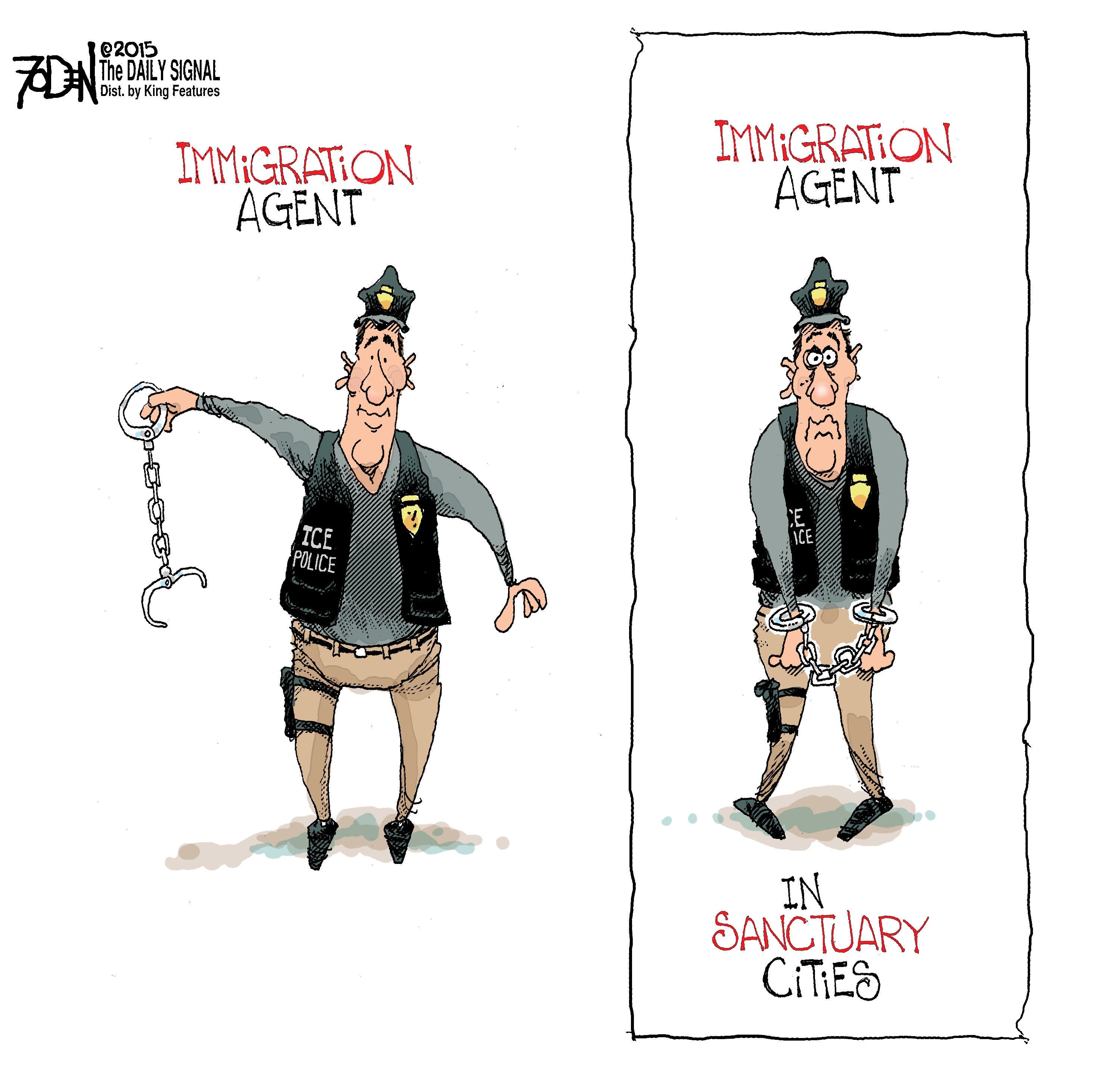 Cartoon: Sanctuary Cities vs. Non-Sanctuary Cities 1 Cartoon: Sanctuary Cities vs. Non-Sanctuary Cities