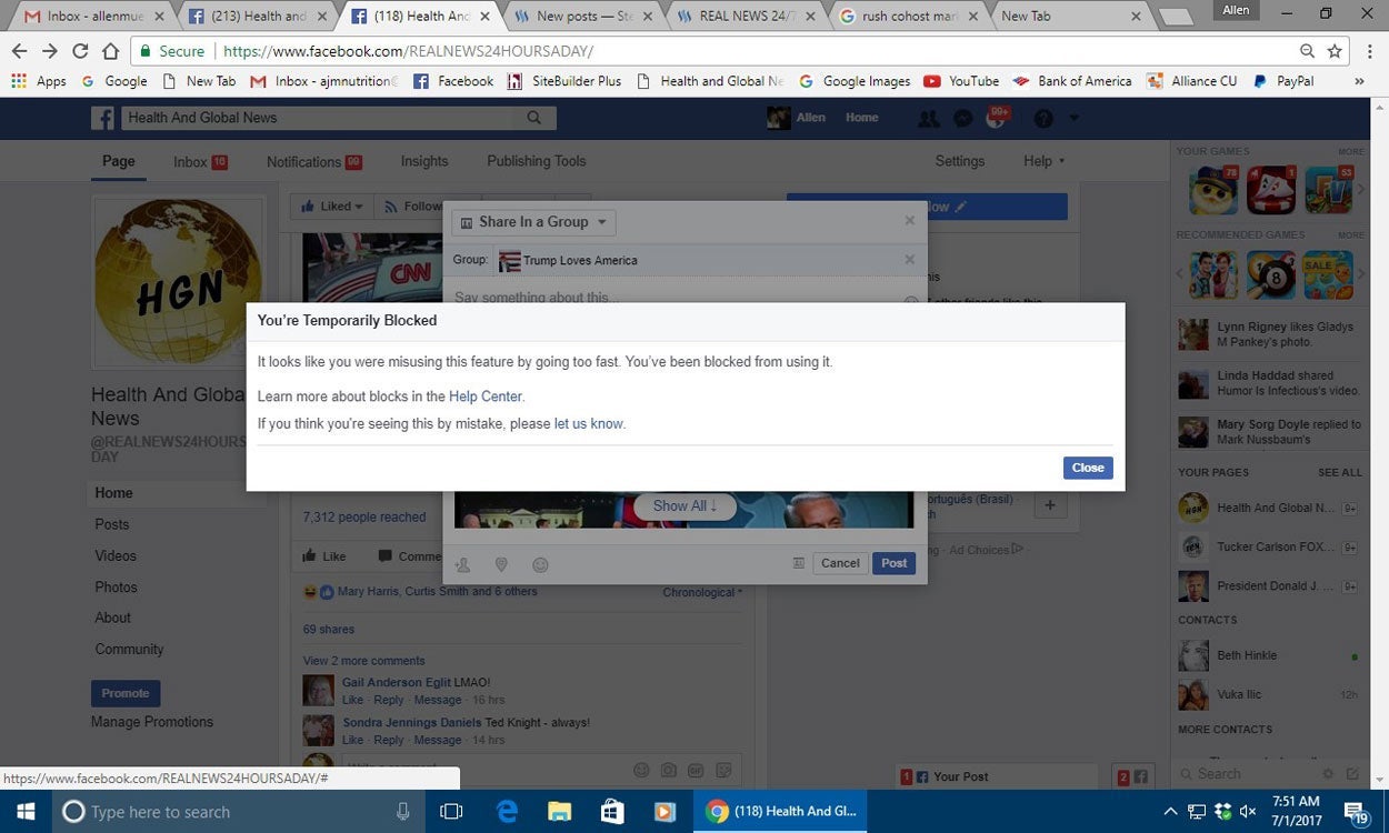 Facebook Censors His Conservative Posts, Retired Accountant Contends