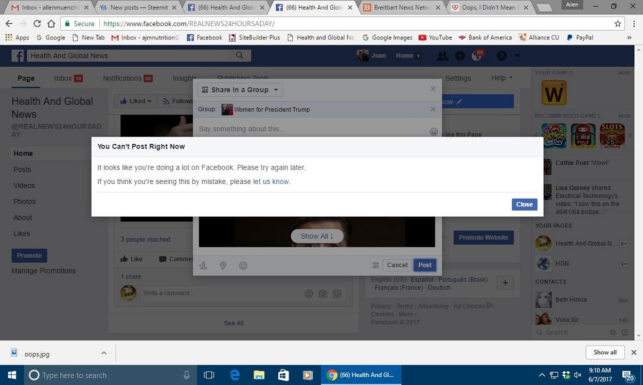 Facebook Censors His Conservative Posts, Retired Accountant Contends