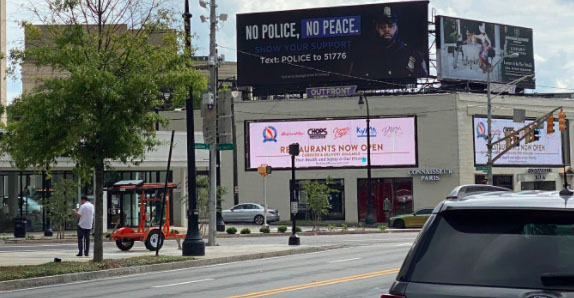 Billboardy No Police, No Peace