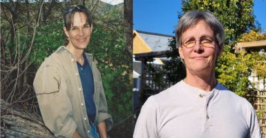 Detransitioner Billy Burleigh before and after he returned to his male identity