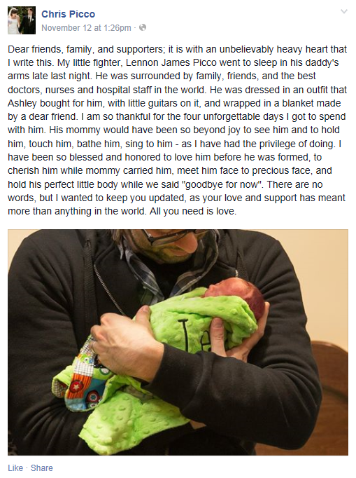 What This Dad Did During His ‘Four Unforgettable Days’ With His Dying Newborn Son 1 What This Dad Did During His ‘Four Unforgettable Days’ With His Dying Newborn Son
