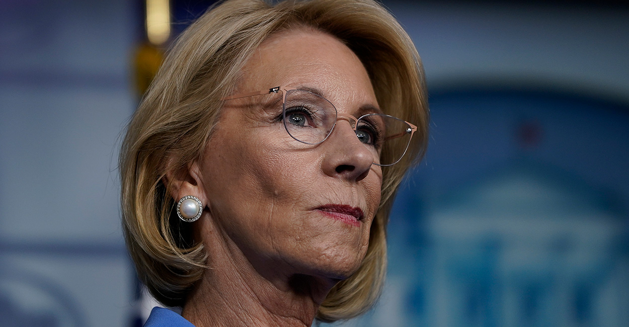 DeVos: Canceling Student Debt 'Not Fair' to Those Who Repaid Loans