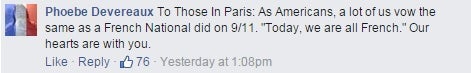 'We Witnessed the Horror': 15 Comments From Band's Facebook Post After the Paris Attacks 12 'We Witnessed the Horror': 15 Comments From Band's Facebook Post After the Paris Attacks