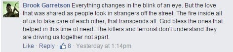 'We Witnessed the Horror': 15 Comments From Band's Facebook Post After the Paris Attacks 13 'We Witnessed the Horror': 15 Comments From Band's Facebook Post After the Paris Attacks
