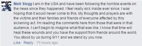'We Witnessed the Horror': 15 Comments From Band's Facebook Post After the Paris Attacks 14 'We Witnessed the Horror': 15 Comments From Band's Facebook Post After the Paris Attacks