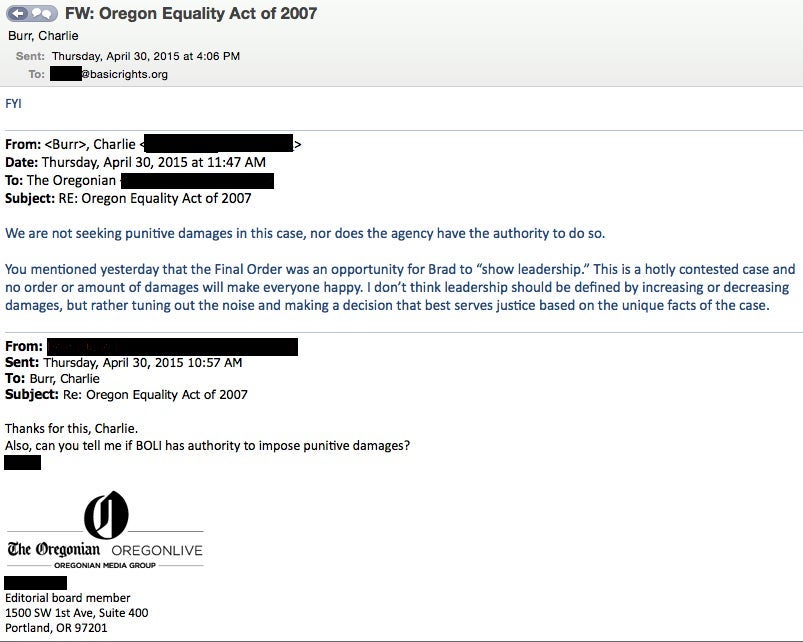Emails Raise Questions of Bias in Case Against Bakers Who Denied Service for Same-Sex Wedding 5 Emails Raise Questions of Bias in Case Against Bakers Who Denied Service for Same-Sex Wedding