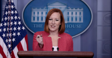White House press secretary Jen Psaki comments on Biden's travel ban. width=