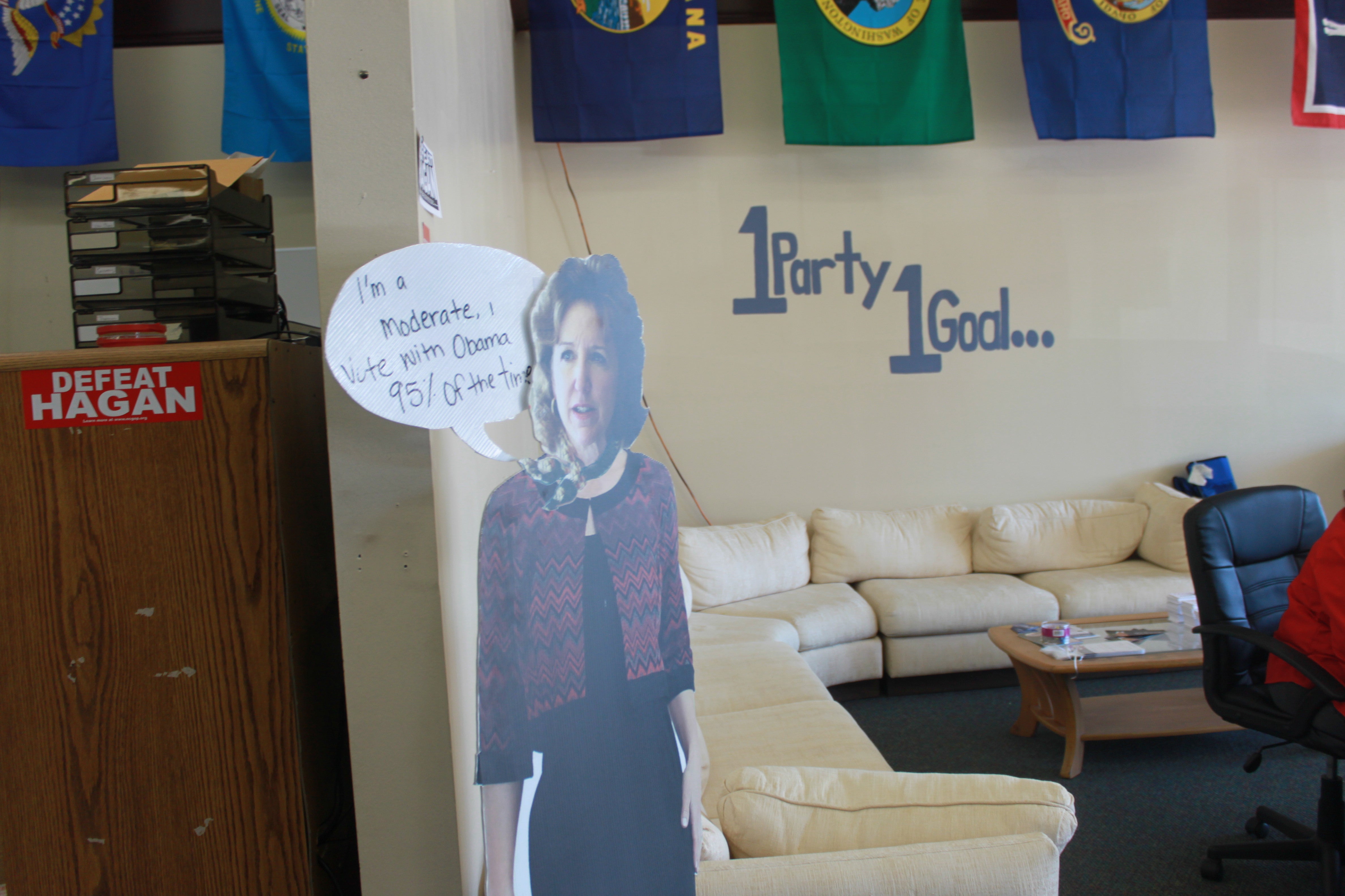 The Tillis campaign has criticized incumbent Sen. Kay Hagan for voting in "lockstep" with President Obama.
