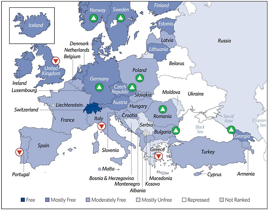 Index: Europe Map