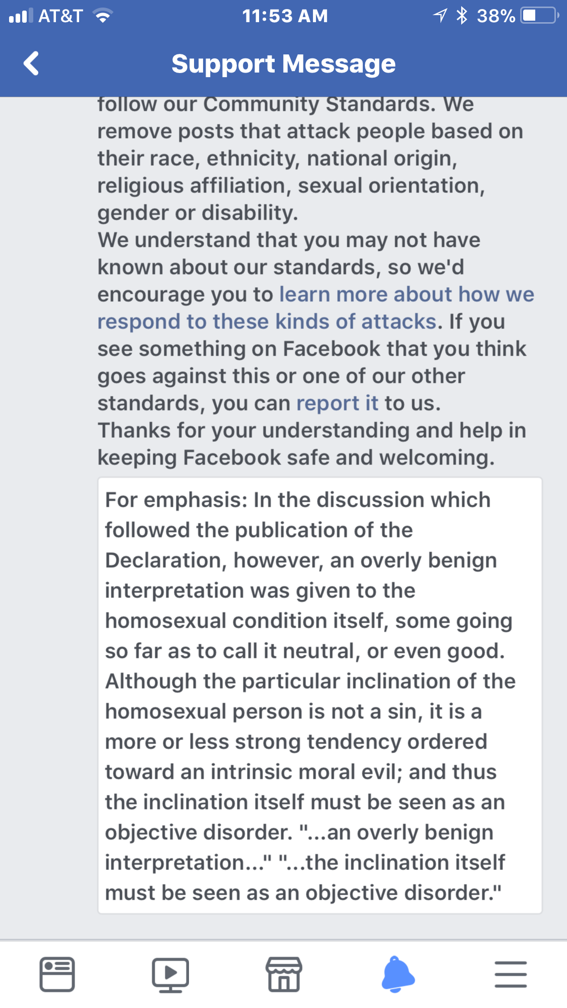 Facebook Suspended Me for Sharing My Religious Beliefs About Homosexuality 1 Facebook Suspended Me for Sharing My Religious Beliefs About Homosexuality