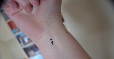 Semicolon tattoo meaning